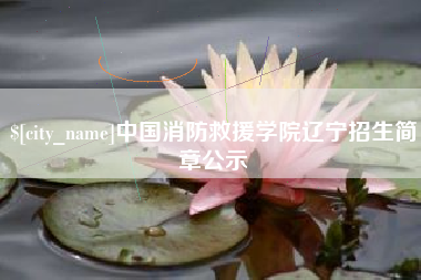 敦煌中国消防救援学院辽宁招生简章公示