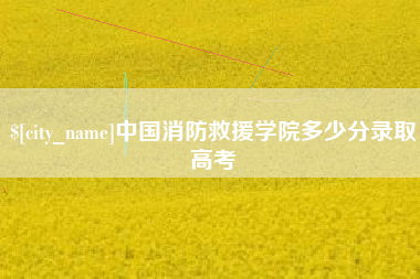 敦煌中国消防救援学院多少分录取高考