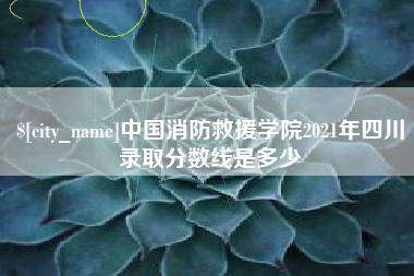 敦煌中国消防救援学院2021年四川录取分数线是多少