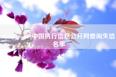 敦煌中国执行信息公开网查询失信名单
