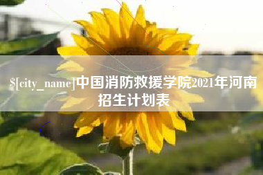 敦煌中国消防救援学院2021年河南招生计划表
