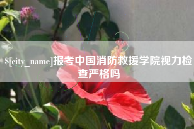 敦煌报考中国消防救援学院视力检查严格吗